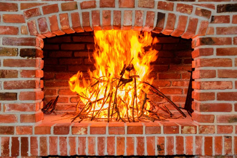 Brick Fireplace Installation detail